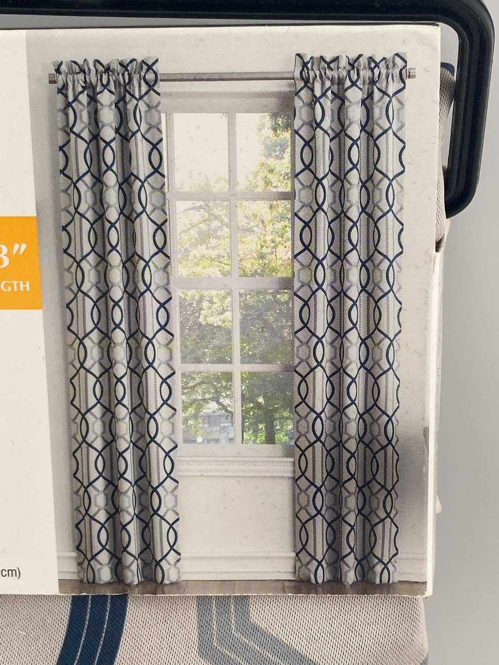 Room Darkening Curtains 2 Panels 63" x 26" Blue Grey